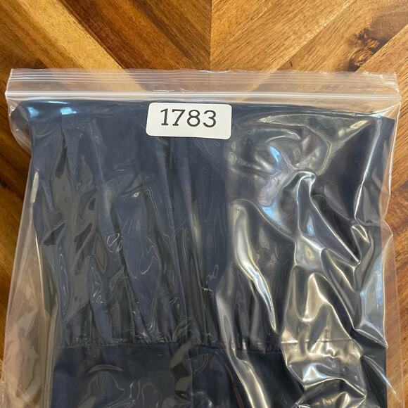 J Mclaughlin Dara Dress Sz S Midi Navy V Neck Ruffle Hem 3/4 Sleeve NEW Classy - Picture 11 of 11